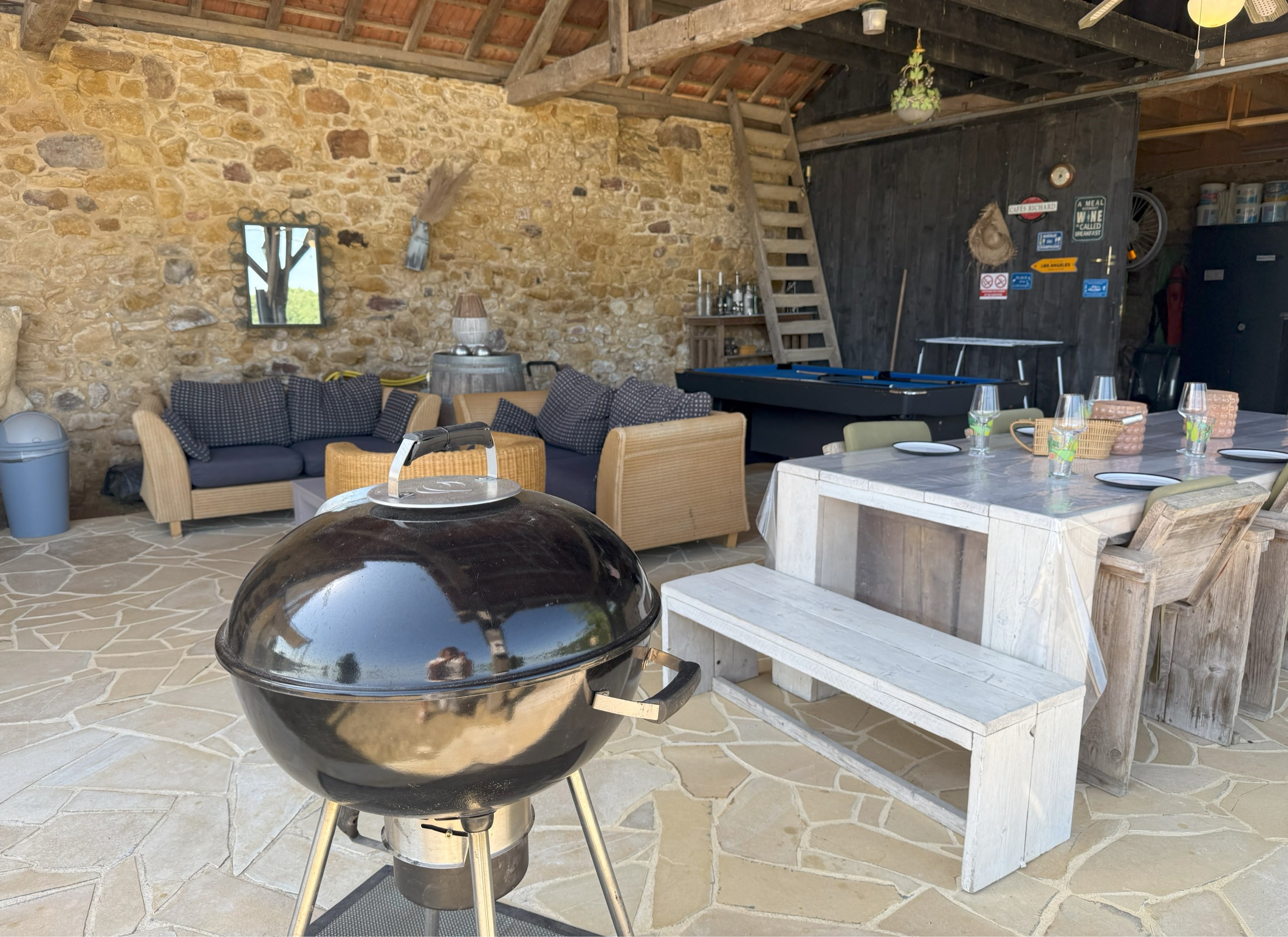 Overdekte veranda met BBQ
